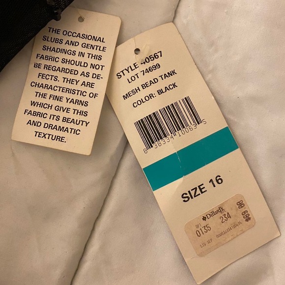 Vintage 90s / Early 2000s Beaded Mesh Tank Top Small - Picture 5 of 7